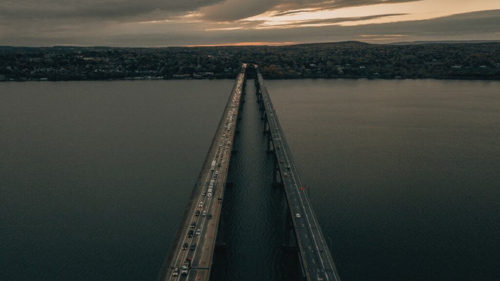 API bridge connecting to land