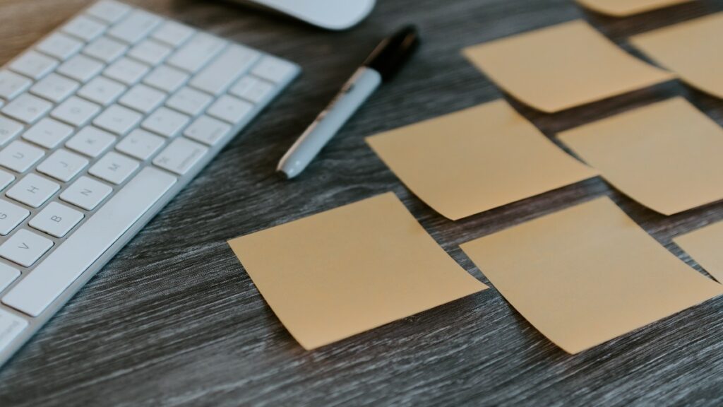 Sticky notes about APIs and organizational agility