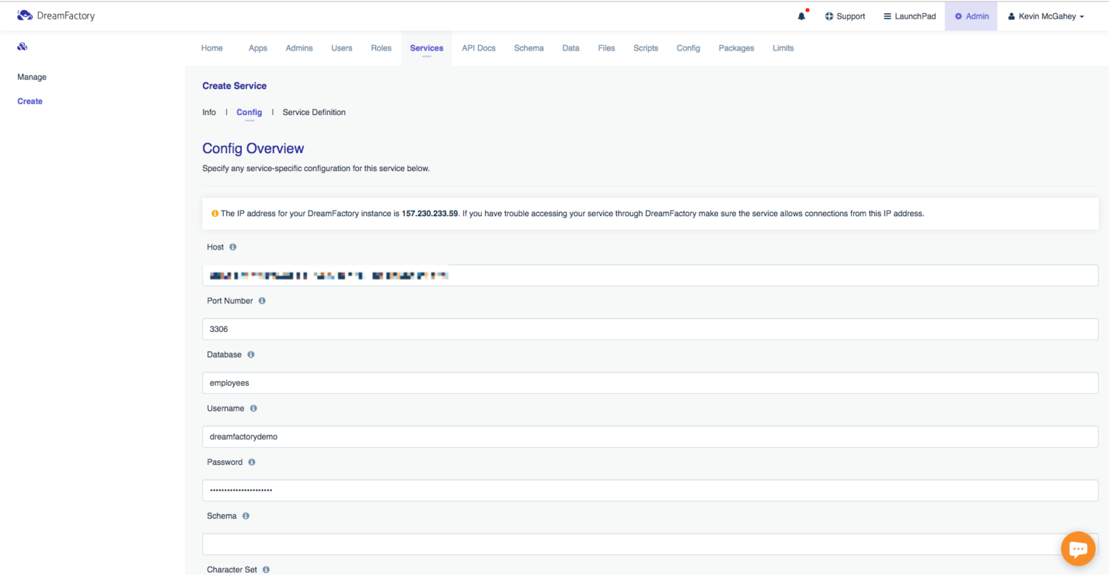 DremaFactory Config Tab