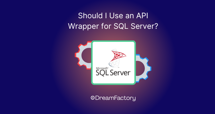 Diagram of using an API wrapper for SQL server