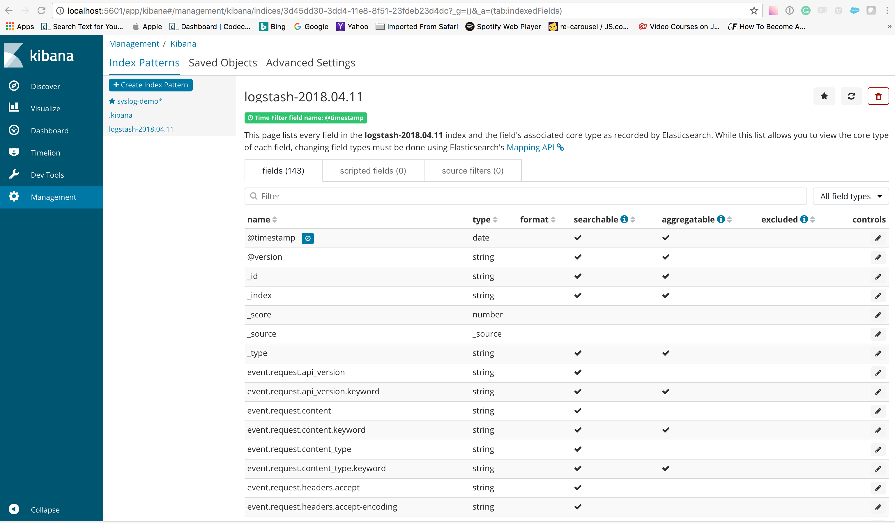 Kibana Management Portal