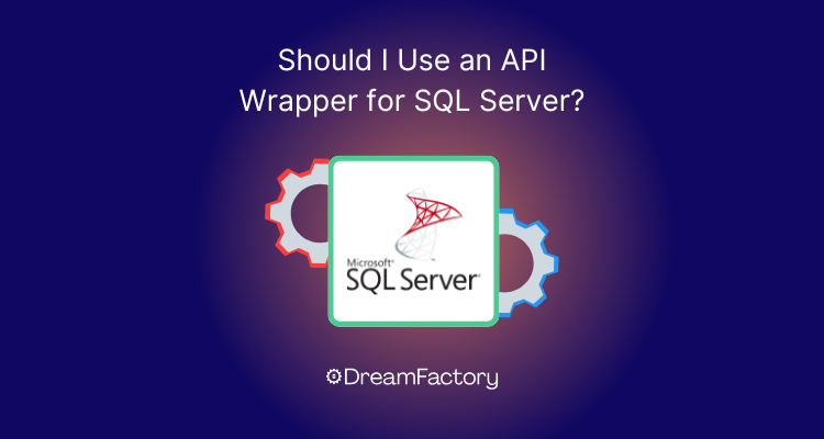 Diagram of using an API wrapper for SQL server