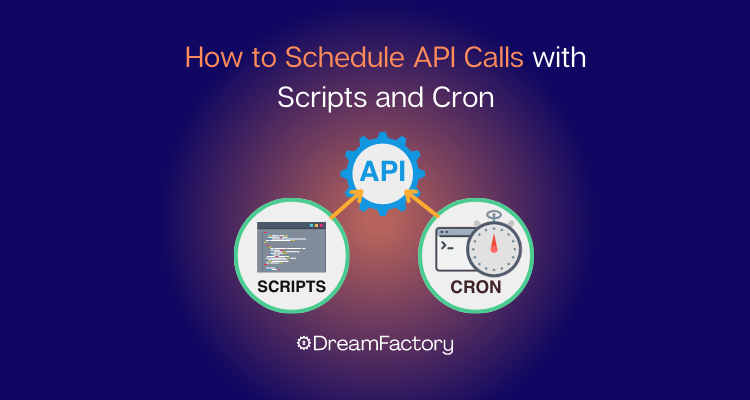 Diagram showing how you could schedule API calls with scripts and Cron