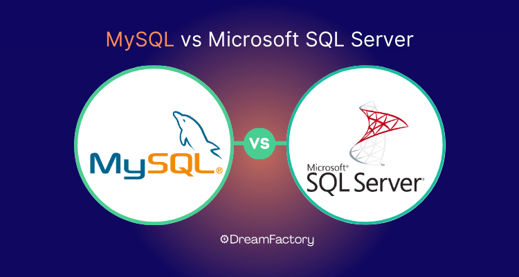 Diagram showing difference between MySQL vs MS SQL server.