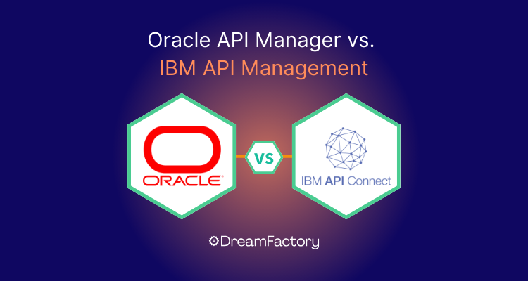 Diagram showing Oracle API Manager vs. IBM API Management