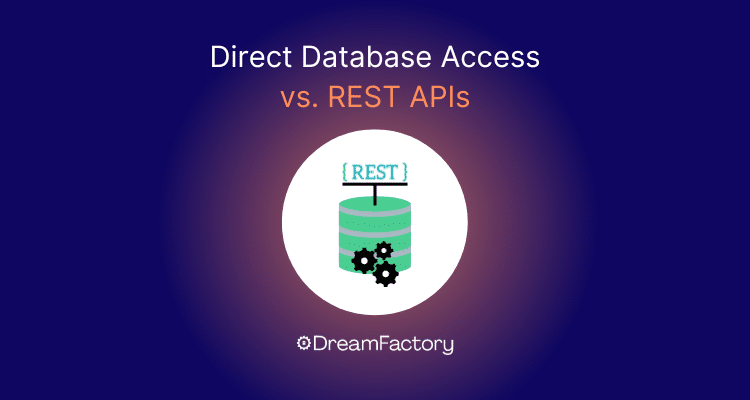 Diagram showing Direct database access vs. REST APIs
