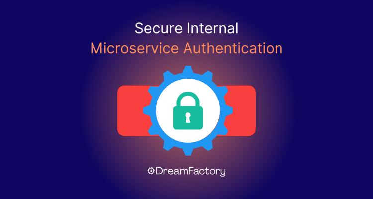 Diagram showing secure internal microservice authentication