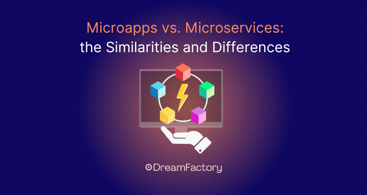 diagram showing microapps vs. microservices